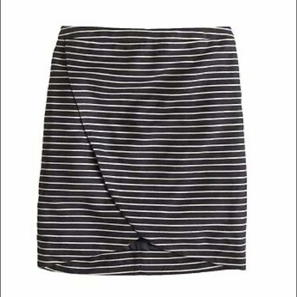 J crew Navy white stripe Nautical Wrap skirt
